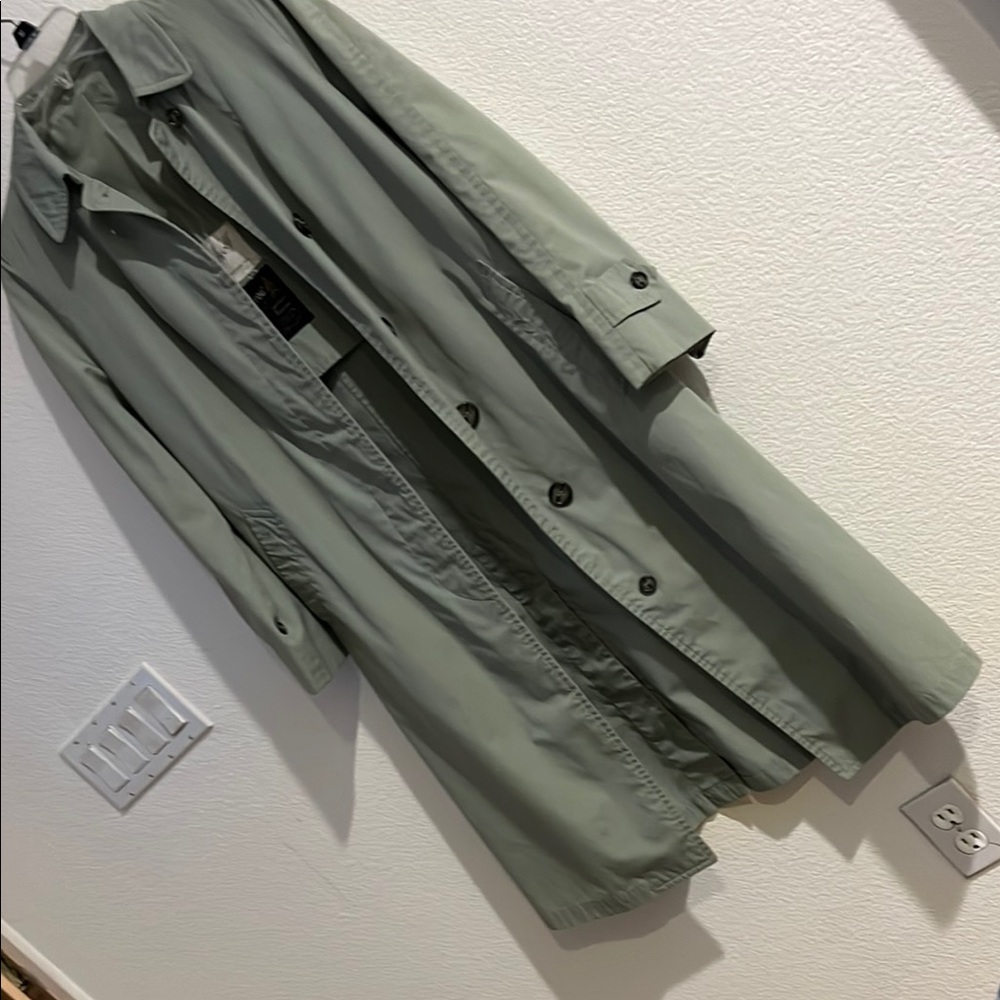 London Fog Green Trench Coat Timeless Elegance